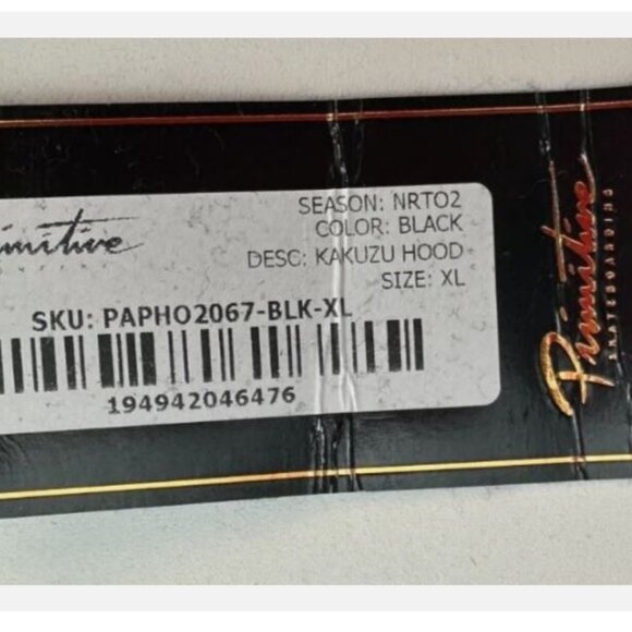 Primitive Skateboarding Naruto Shippuden Men's KAKUZU Hoodie Size XL Black New - Picture 5 of 13